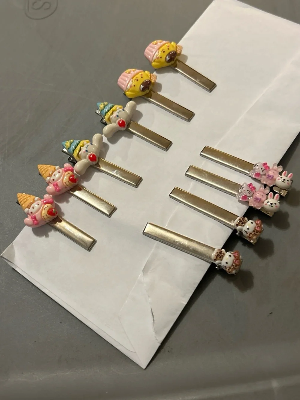 Hello Kitty Kids Hair Clips - Pink, Yellow, White, Blue, Brown